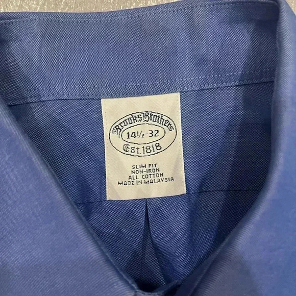 Men's Blue Dress Shirt - Picture 3 of 7